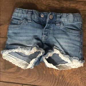 Cat and Jack eyelet trim shorts